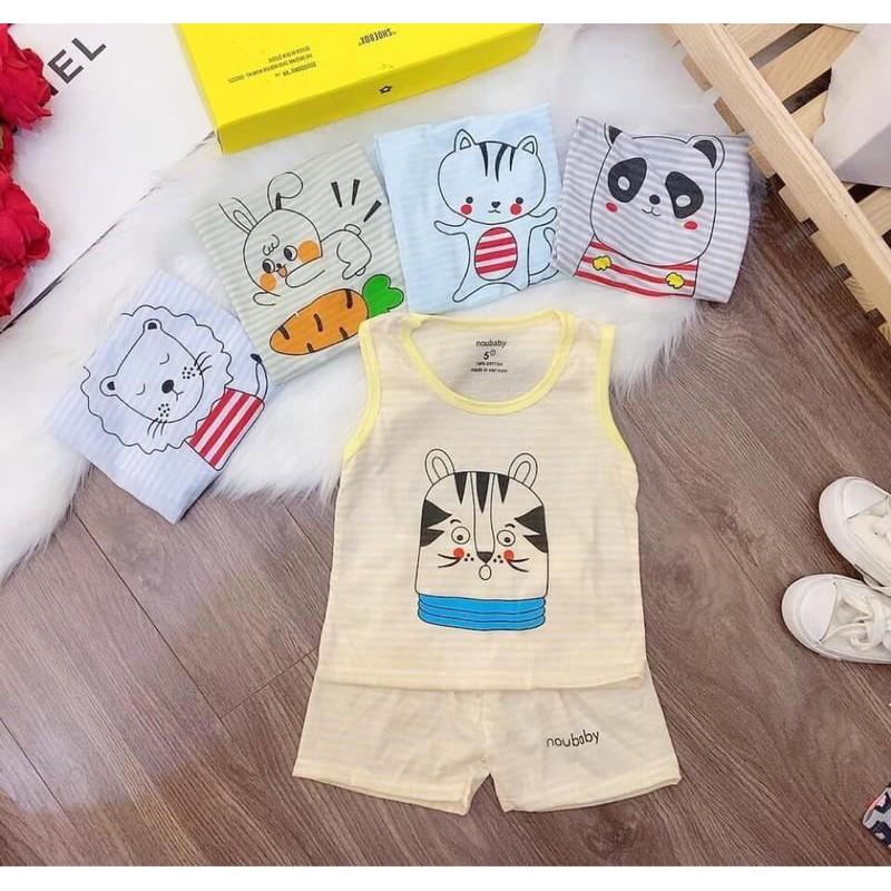 Set 5 bộ quần áo ba lỗ sát nách NBB cho bé từ 0-15 tháng
