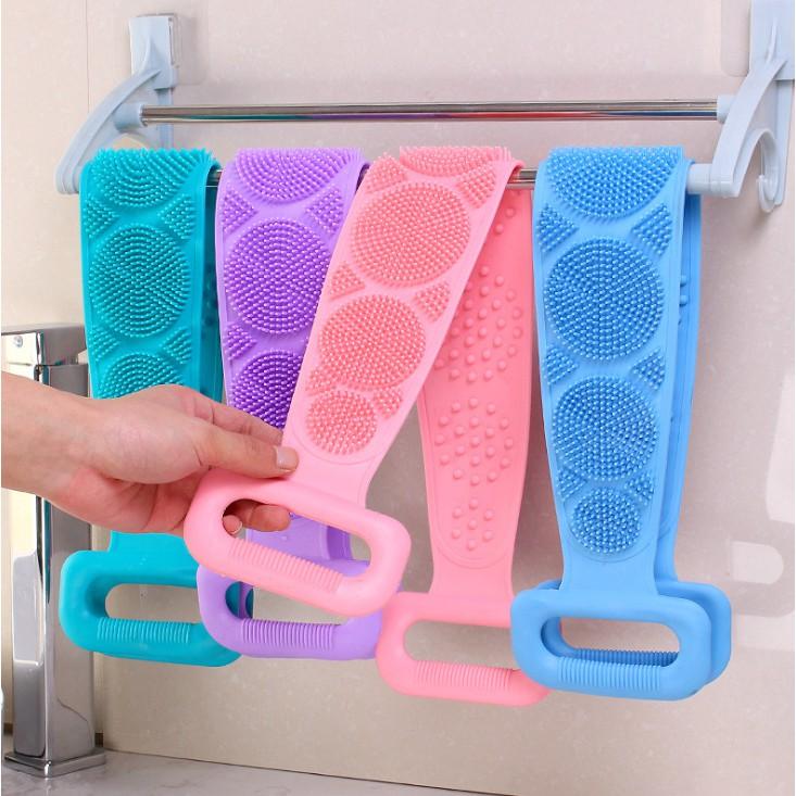 Dây Chà Lưng 2 mặt Bằng Silicone mẫu mới - Đai chà lưng Đai tắm cọ lưng silicon siêu sạch-Dây Chà Lưng 2 mặt Bằng Silico