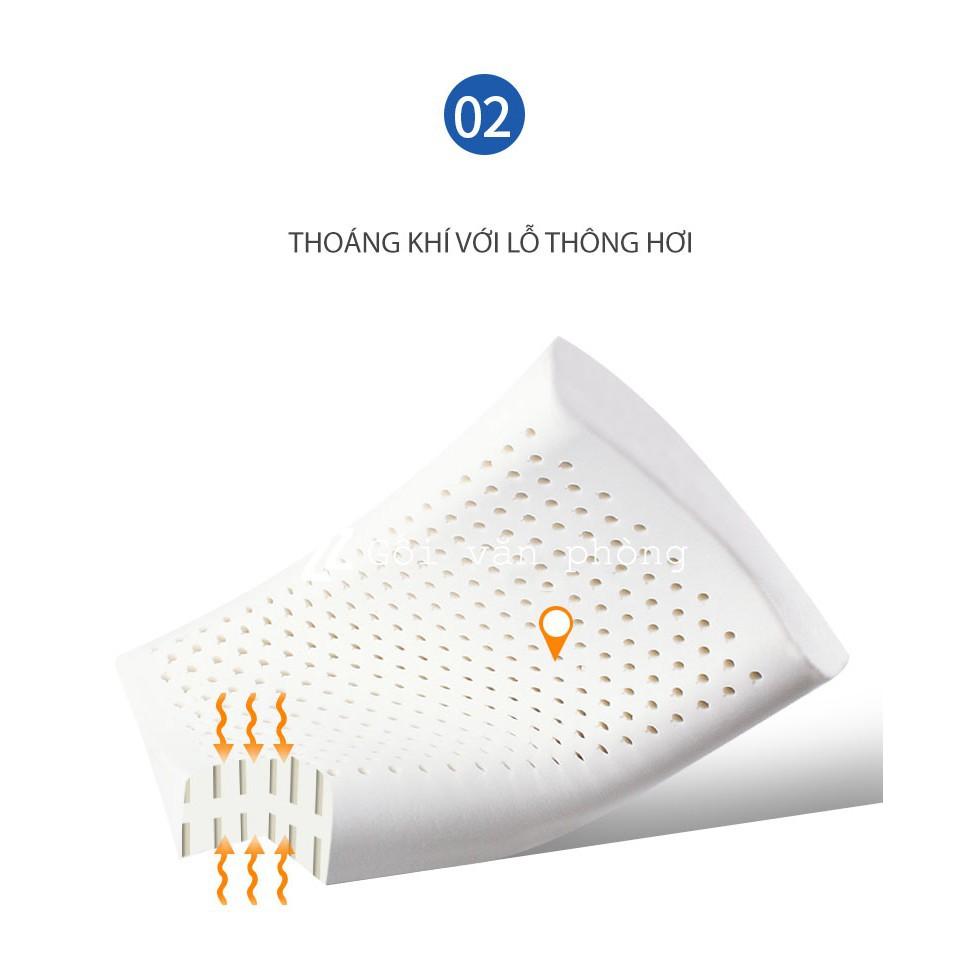 BẢO HÀNH 10 NĂM - Gối Ngủ Mỏng Cho Trẻ Và Người Gối Thấp Từ Mủ Cao Su Thiên Nhiên LTE-01