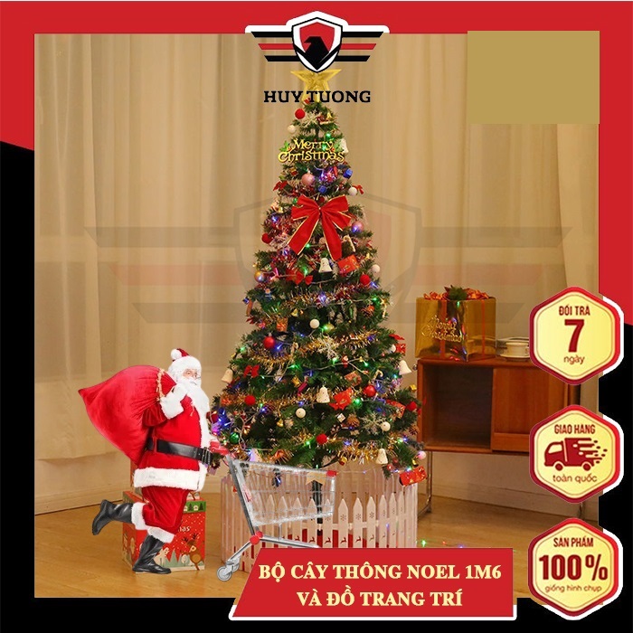 Combo CÂY THÔNG NOEL và ĐỒ TRANG TRÍ (1m6)