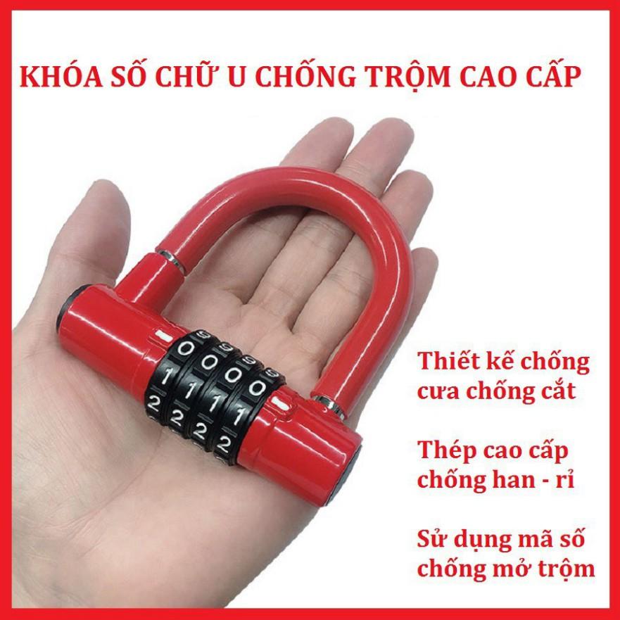 Khóa Chống Trộm Mật Mã 4 Số Khóa Xe Đạp - Xe Máy - Ô Tô - Nhà Cửa - Cổng Chống Cưa Cắt An Toàn Thông Minh