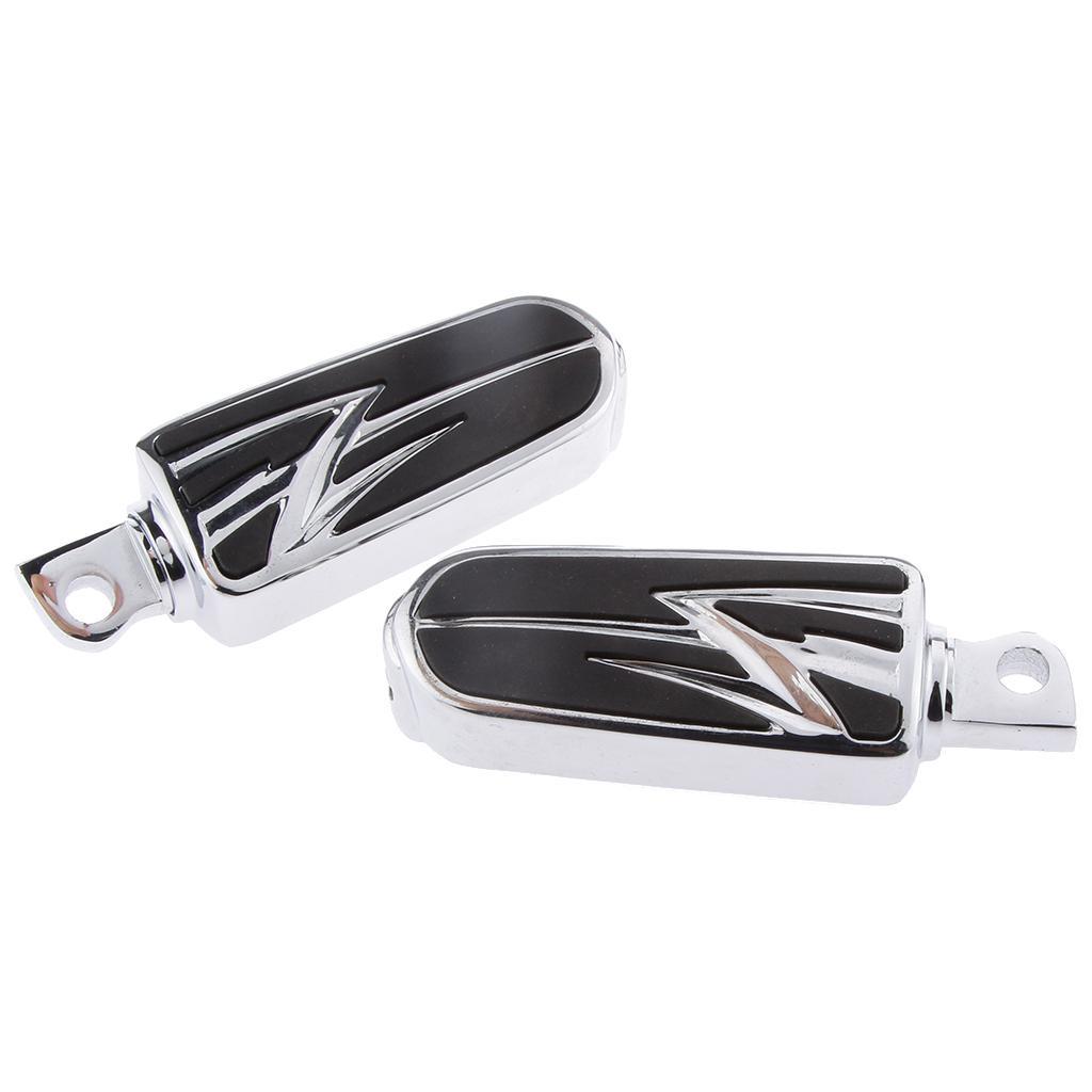 1 Pair Motorcycle Foot Pegs Footrest Pad Pedal For