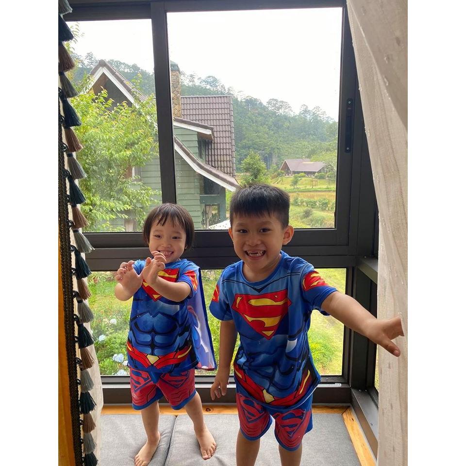 Bộ quần áo siêu anh hùng Super Man kèm áo choàng và mặt nạ