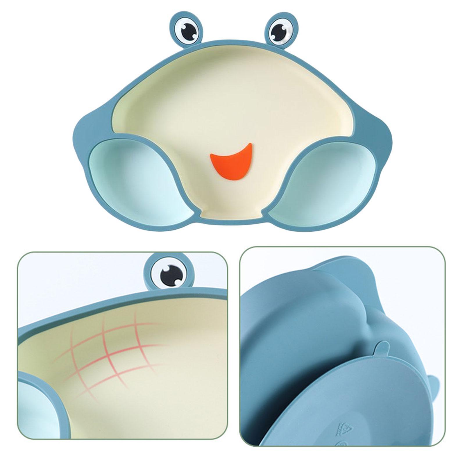 2x Silicone Suction Divided Plate Placemat Training Feeding Tableware