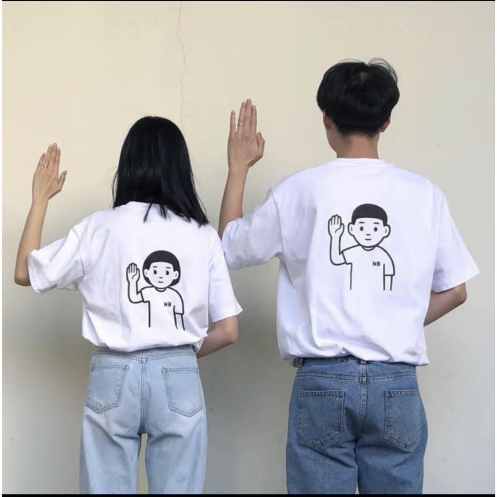Áo thun nam tay lỡ form rộng Boy and Girl NB vải cotton trumunisex aothununisex