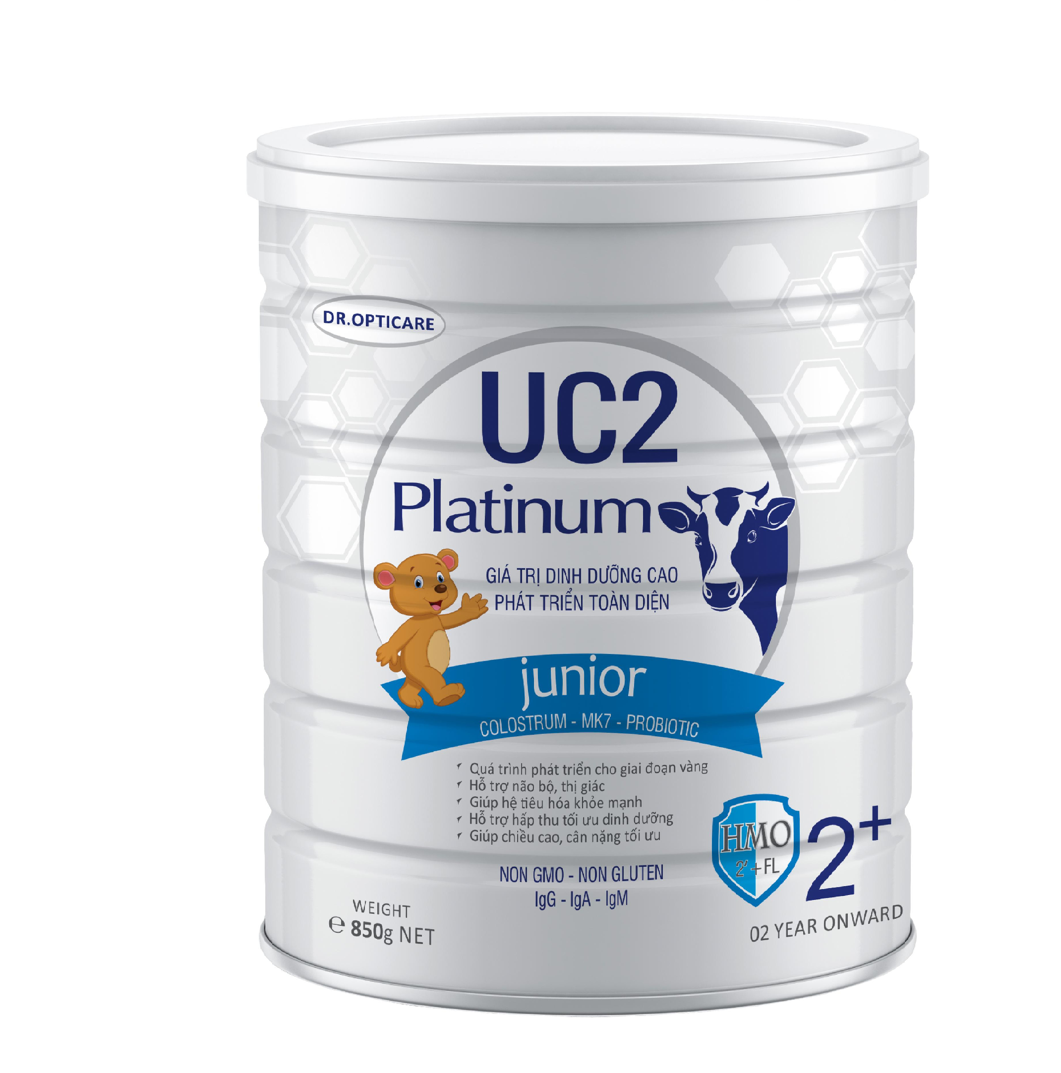 Combo 5 lon Sữa non UC2 Platinum Junior 2+ lon 850g