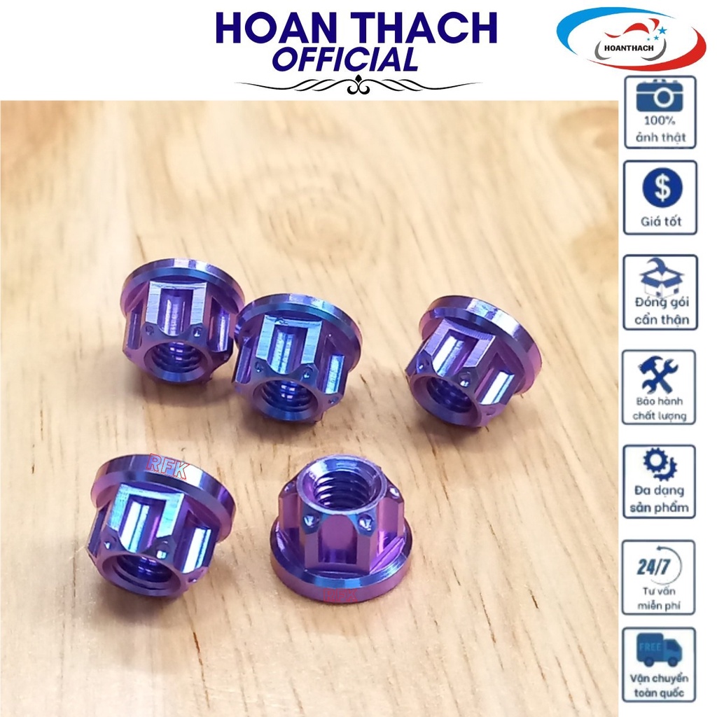 Ốc Tán Gr5 6L Titan Xanh Tím Dùng cho nhiều dòng xe  SP000023 ( giá 1 con)