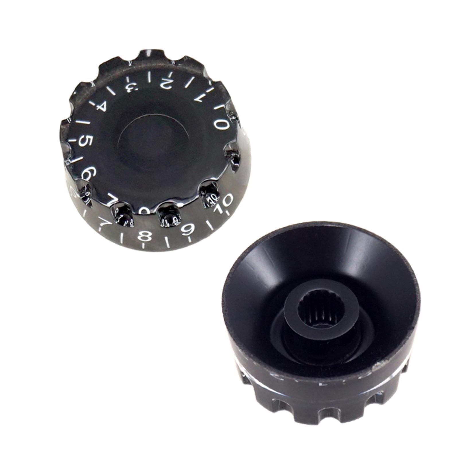 4x Guitar Knobs with Numbers Scale Bass Replacement for Electric Guitar