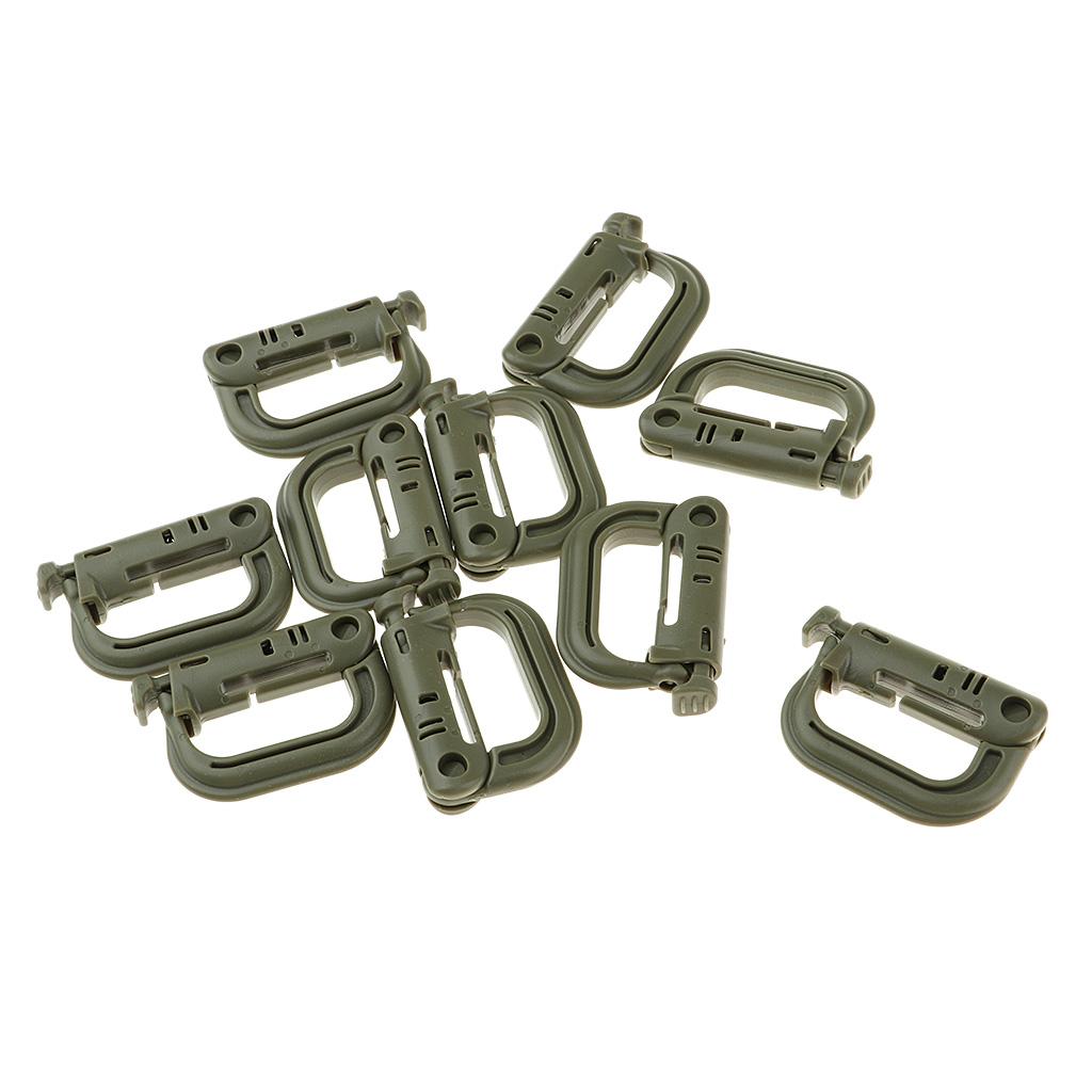 20 Pcs Carabiner Webbing Strap Buckle Climbing Attachment Hook Keychain