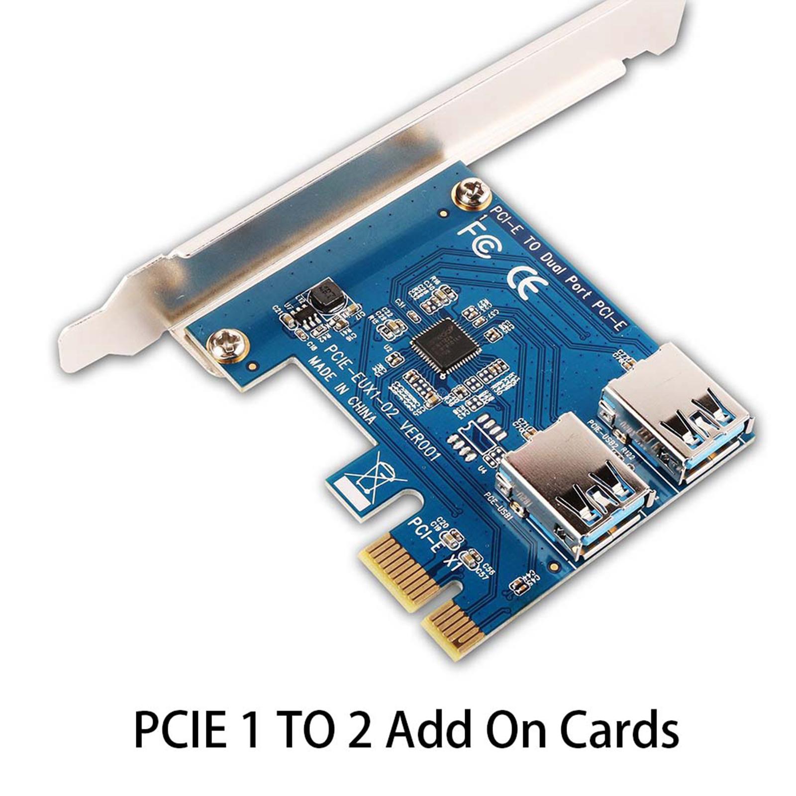 1 to 4 PCI-Express 16X Slots Riser Card PCI-E 1X to External 4 PCI-e USB 3.0 Adapter