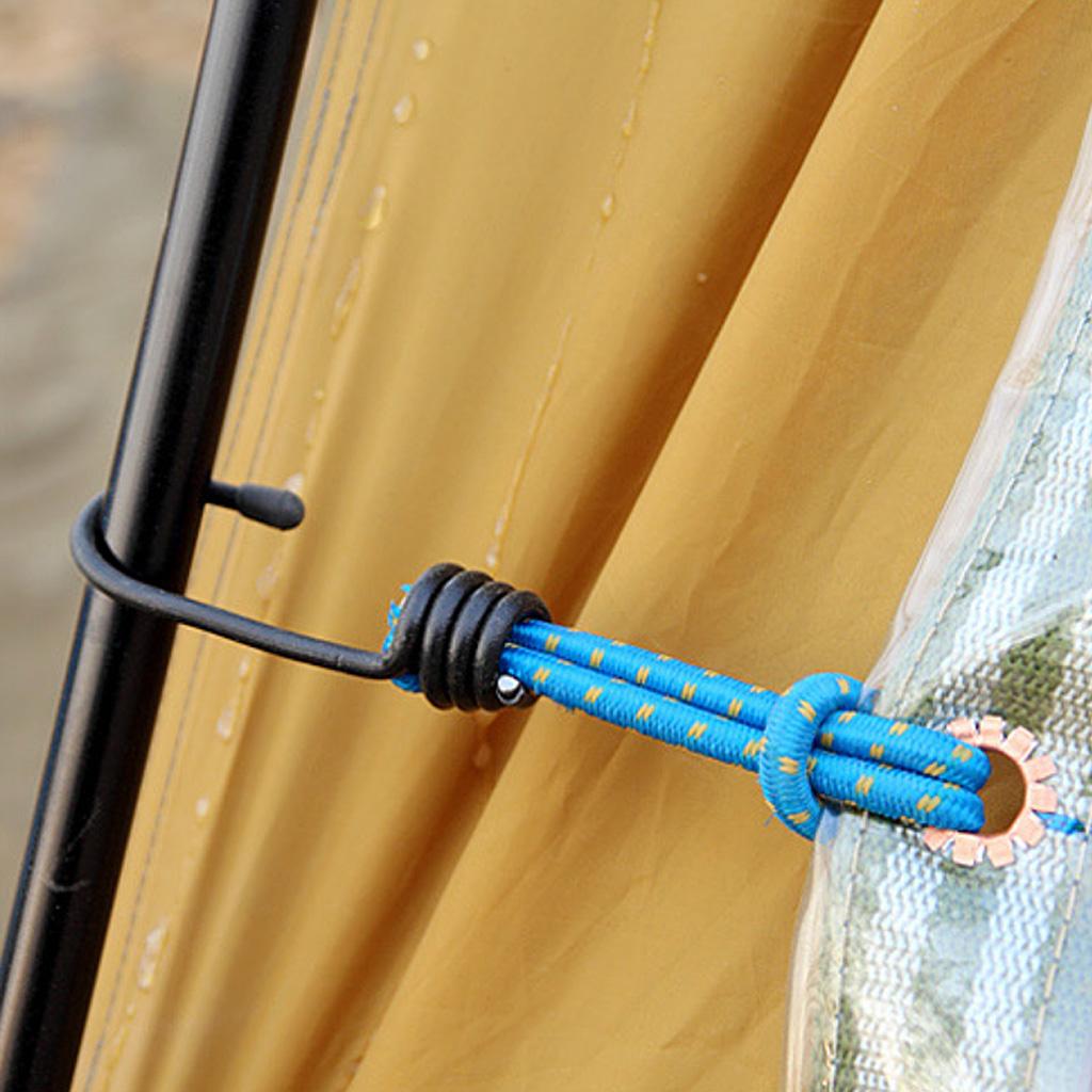 10 Chiếc Bungee Móc Đính Nơ-Bạt Phủ Thun Co Giãn Dây Dây Có Móc Treo