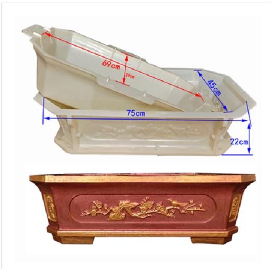 Khuôn chữ nhật vát góc 75 chất liệu nhựa ABS có lòng trong