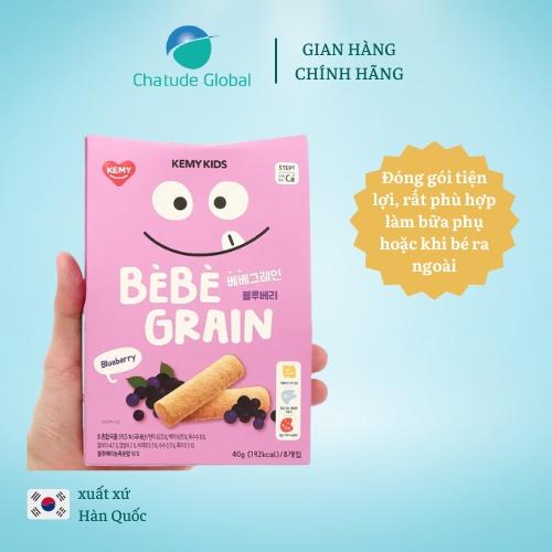 Bánh ngũ cốc ăn dặm Kemy Kids vị Việt quất, 40g/hộp (8 thanh)