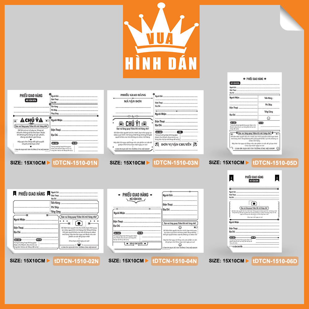 Set 50/100 tem giao hàng, ship hàng kèm nhắc quay video mở hàng - sticker dành cho shop