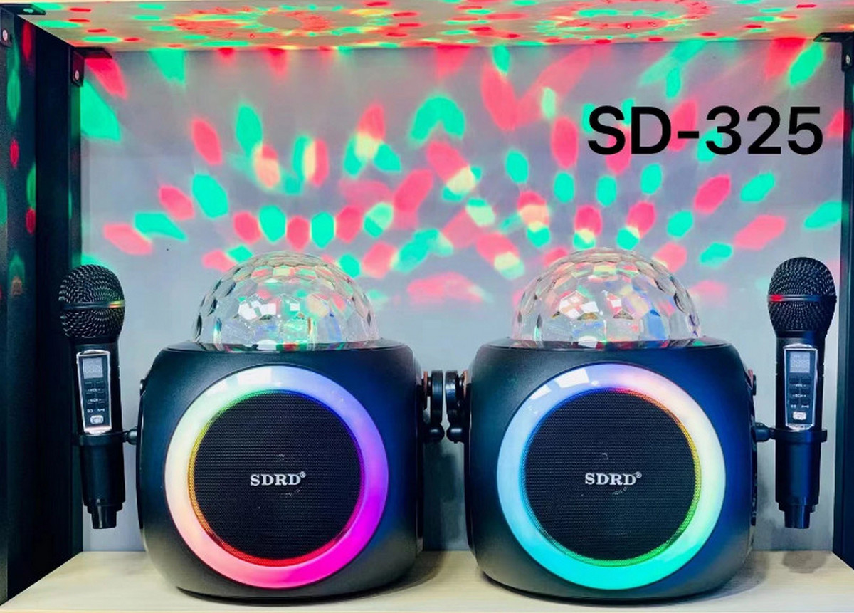 Loa Karaoke Bluetooth SDRD SD-325 Bass Mạnh Led Vũ Trường 3 Chế Độ Ánh Sáng Chuyên Nghiệp Âm Thanh Lớn Hát Hay