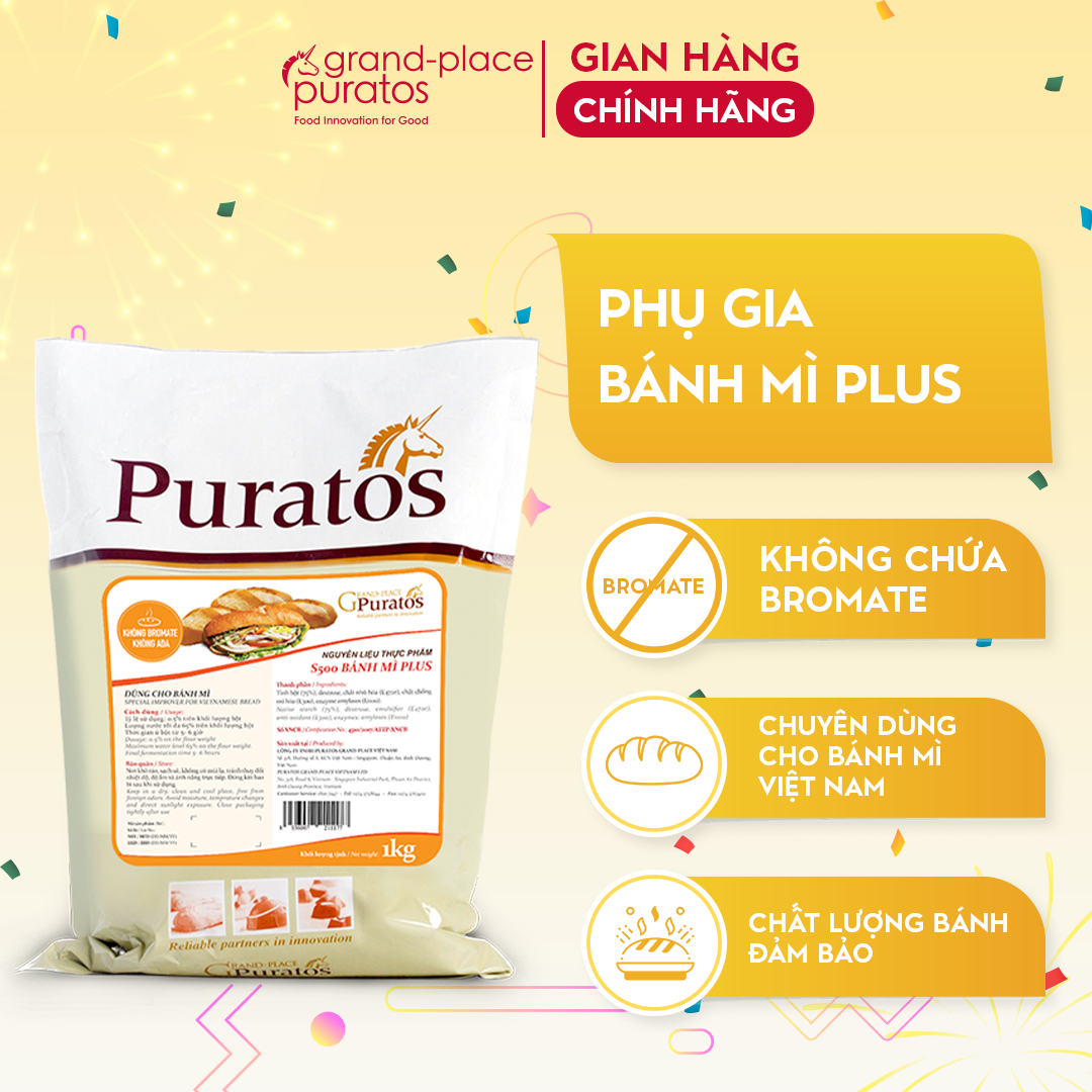 Phụ Gia Bánh Mì Việt Nam S500 Plus Puratos Grand-Place VN -1 Kg-Im-S500-09-4116080