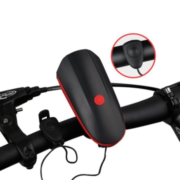 Đèn Xe Đạp Thể Thao Siêu Sáng Có Kèm Còi Pin Sạc USB Chống Nước