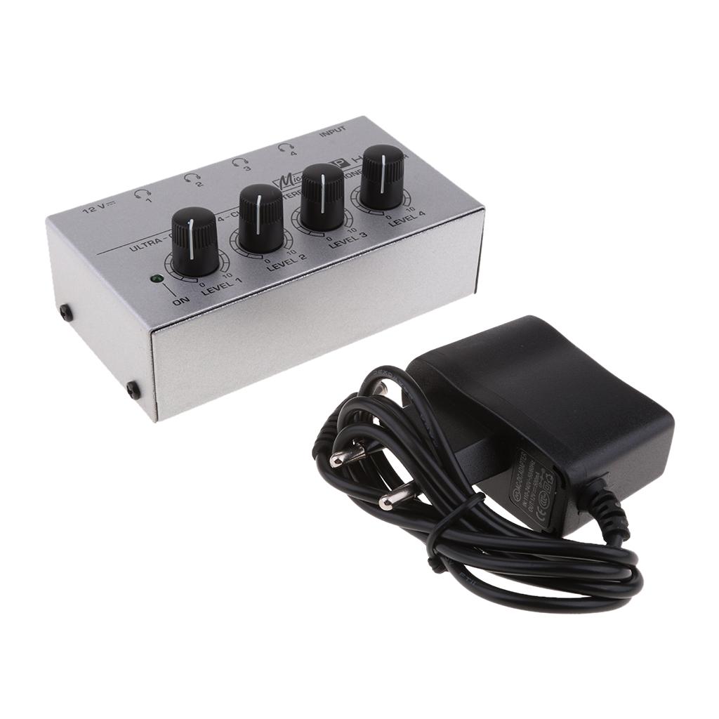 Universal Home Audio Amplifier Compact 4-channel Stereo Headphone