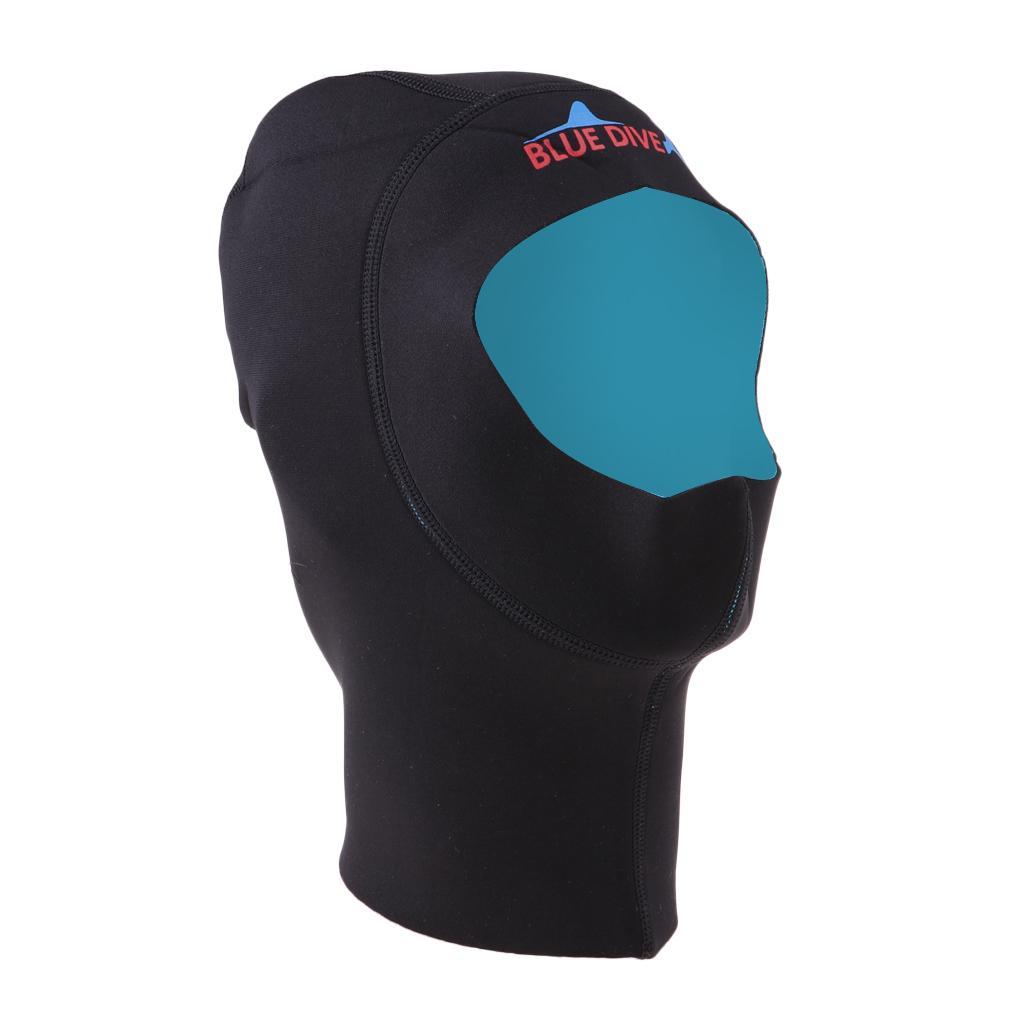 2x 1mm Neoprene Hood Diving  Snorkeling Wetsuit Hood Surfing Divers Hat for Men Women