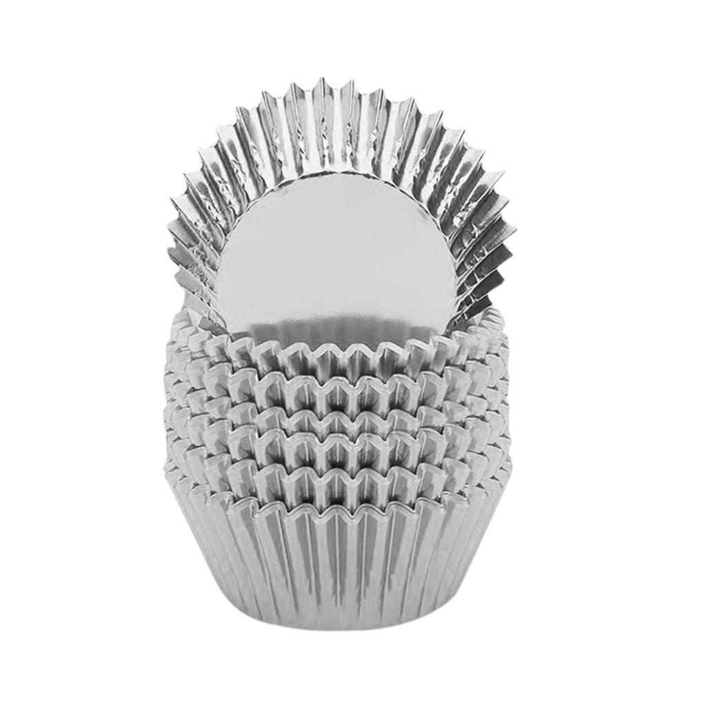 100PCs Baking Utensils Thickened Aluminum Heat-Resistant Cake Paper Cup Mould cupcake and muffin cupcake