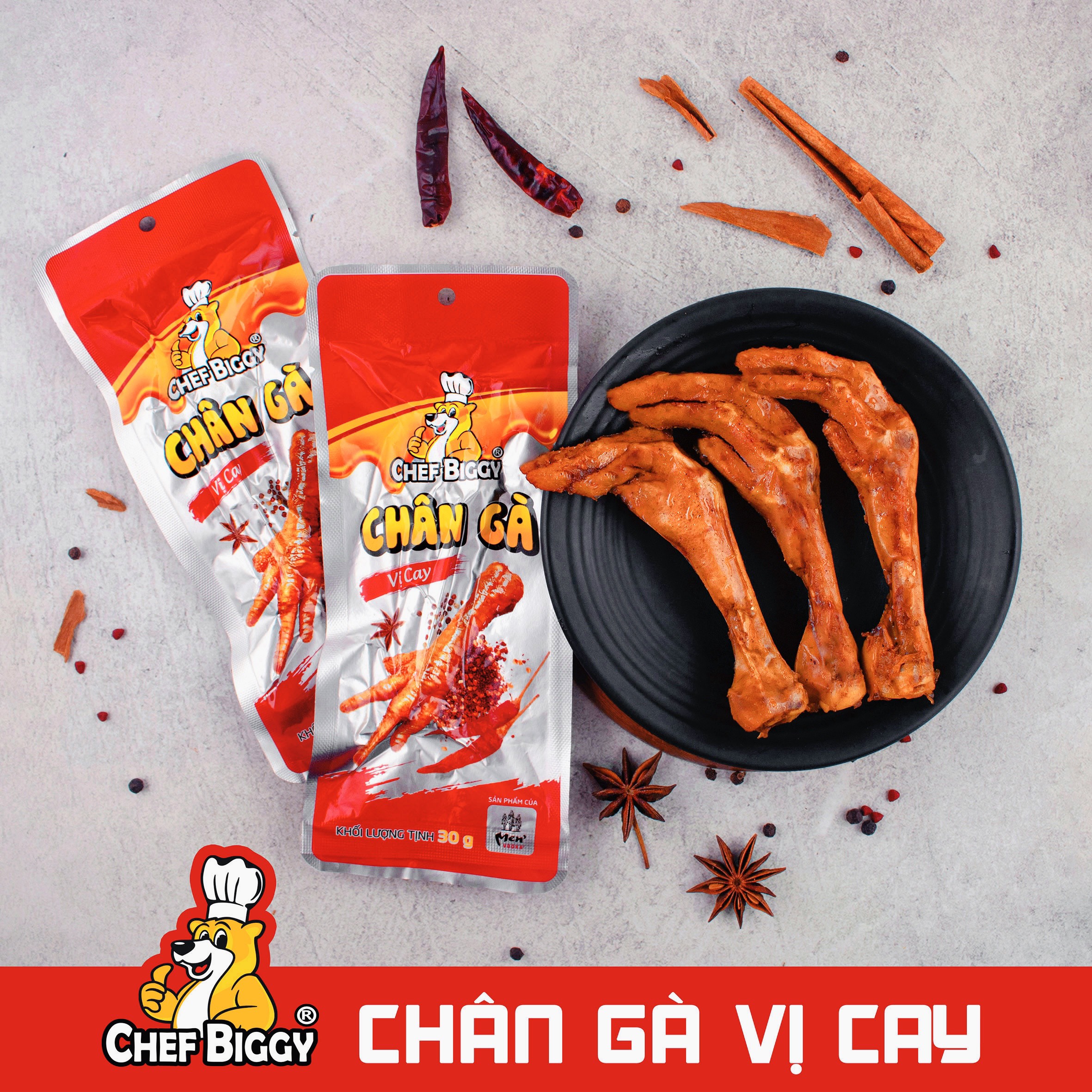 1 gói Chân Gà CHEF BIGGY Vị Cay 