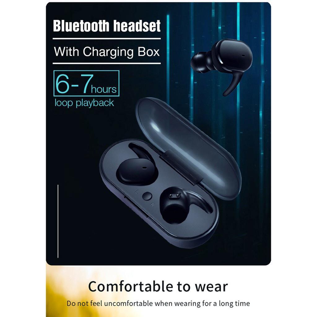 Bộ Tai Nghe Bluetooth 5.0 Không Dây Y30 TWS Chống Nước Kèm Điều Khiển Cảm Ứng Cho Android Và IOS