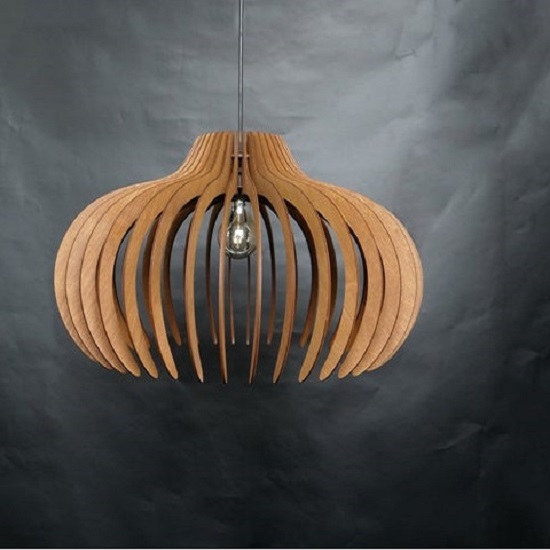 Đèn gỗ thả trần CAO CẤP hiện đại sang trọng 30x51cm chất liệu gỗ trang trí cho phòng khách nhà căn hộ decor nhà quán cafe