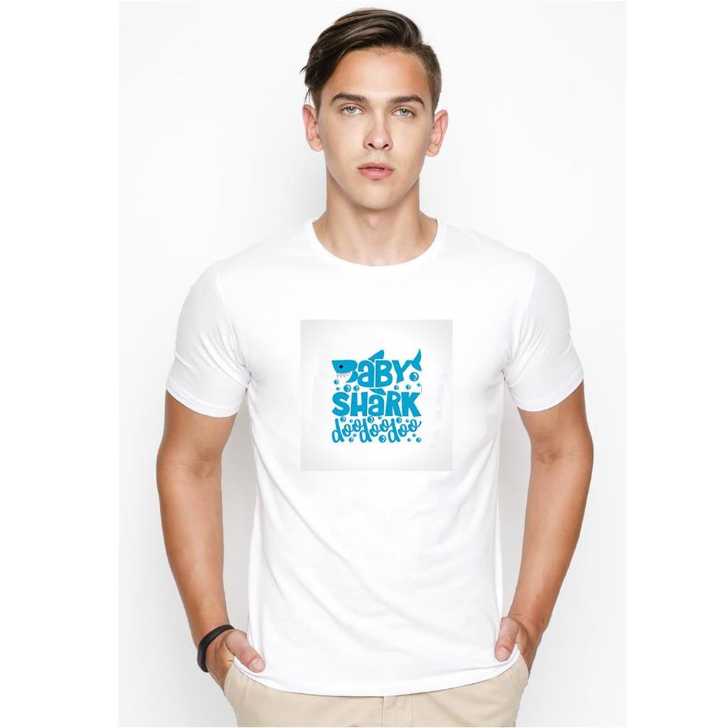 Áo thun nam in hình baby shark vải dày mịn TEE19S67