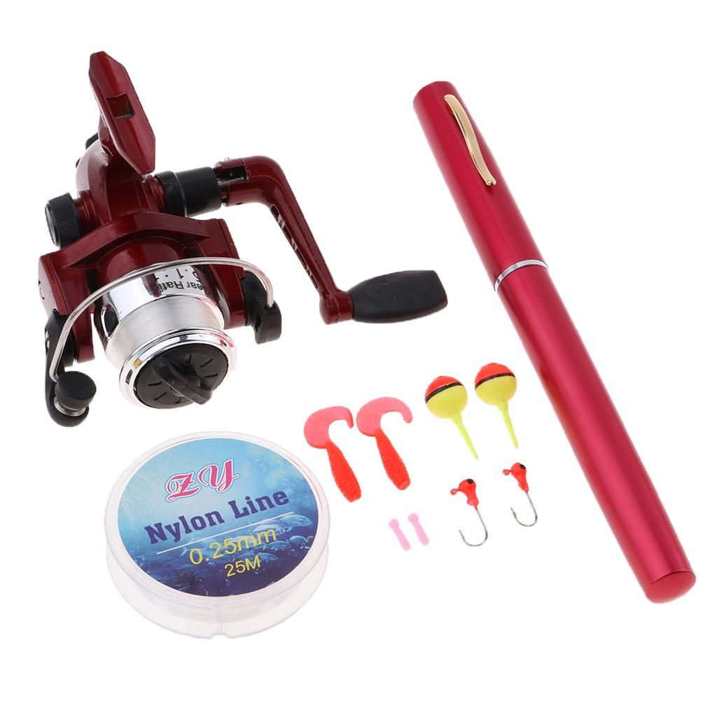 Mini Portable Pocket Fish Pen Shape Aluminum Alloy Fishing Rod Reel