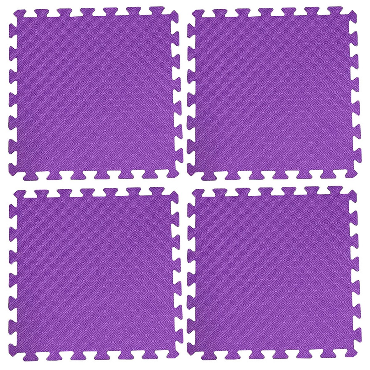 Bộ 4 Miếng Thảm Xốp Mềm Lót Sàn Màu Tim 60x60cm