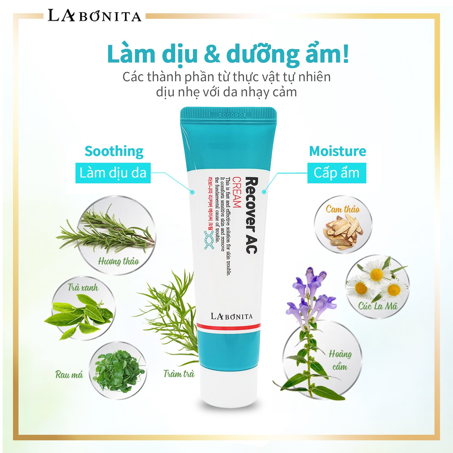 Kem giảm mụn dưỡng da phục hồi – LaBonita Recover AC Cream 50ml