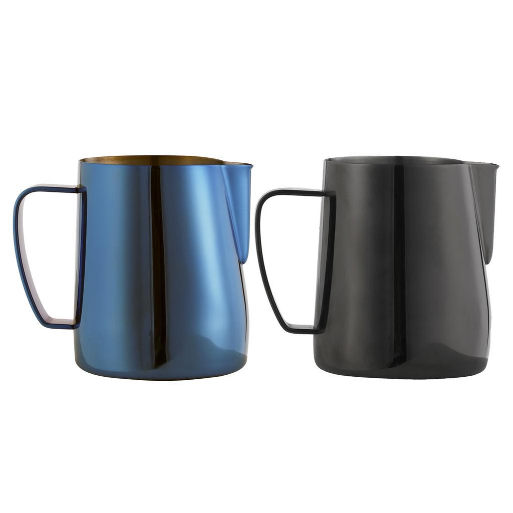 2pc 600ml Milk Coffee Espresso Frothing Pitcher Jug Mug Kitchen DIY Craft