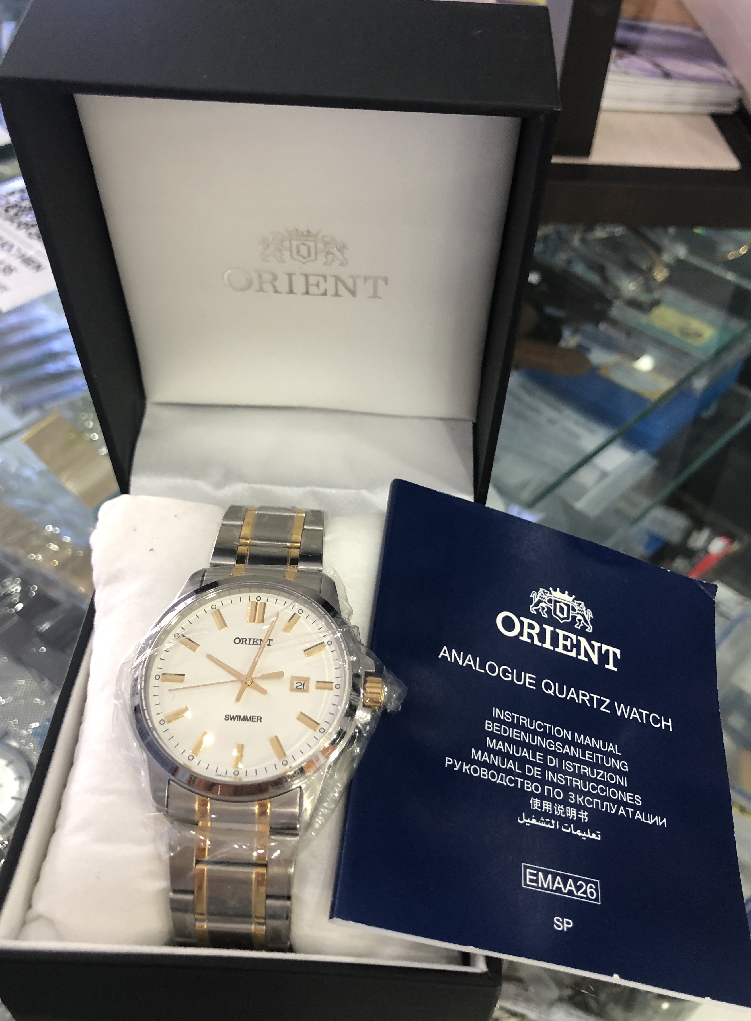 Đồng hồ nam Orient SUNE5001W0 QUARTZ – Nam – Dây thép không gỉ
