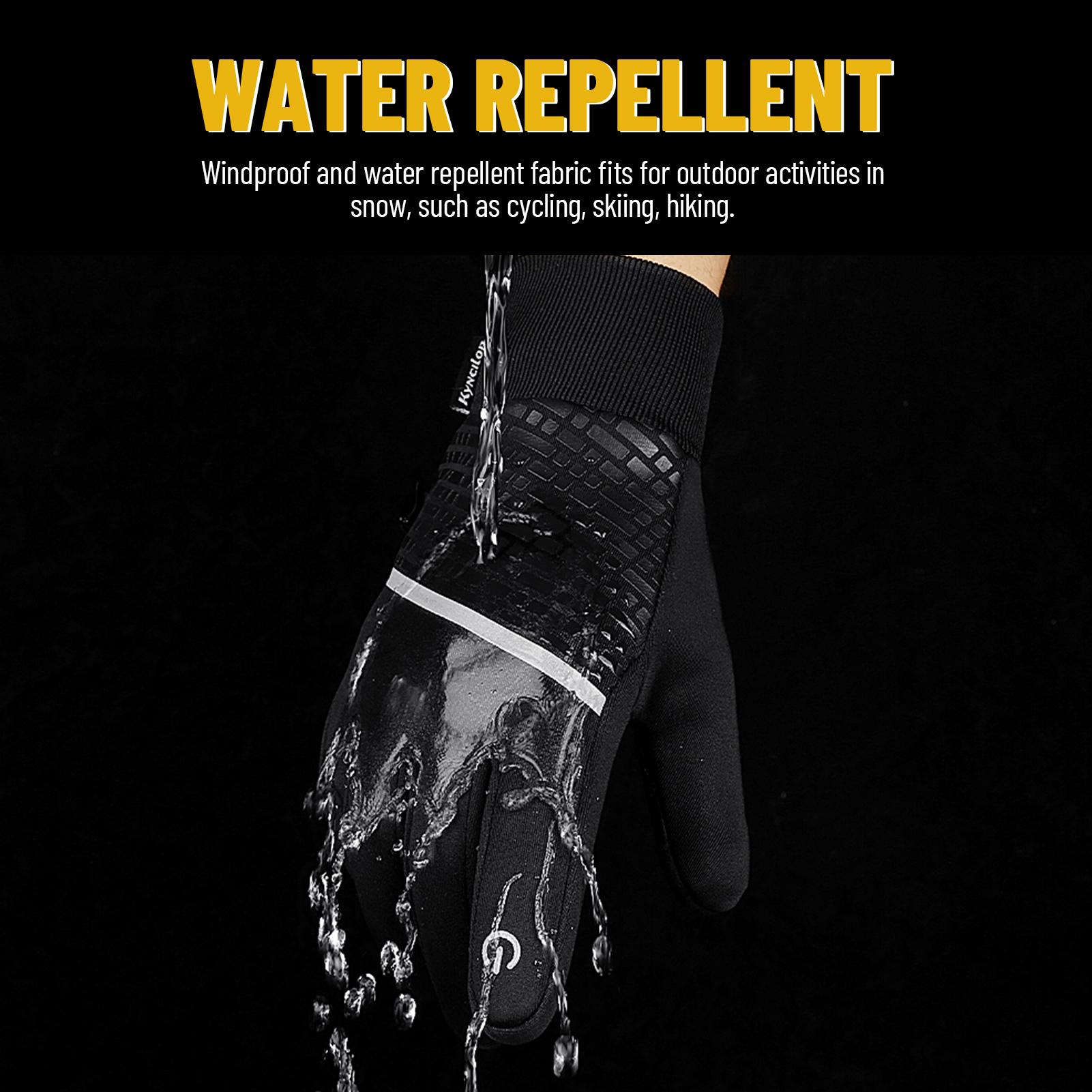 Găng Tay Ấm Áp Mùa Đông Lông Cừu Chống Thấm Nước Sử Dụng Màn Hình Cảm Ứng Dễ Dàng