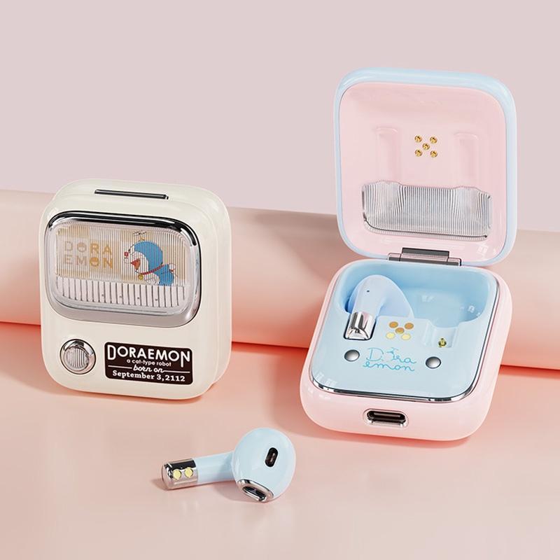 Tai nghe nhét tai không dây Bluetooth TWS âm thanh nổi hình Doreamon đáng yêu