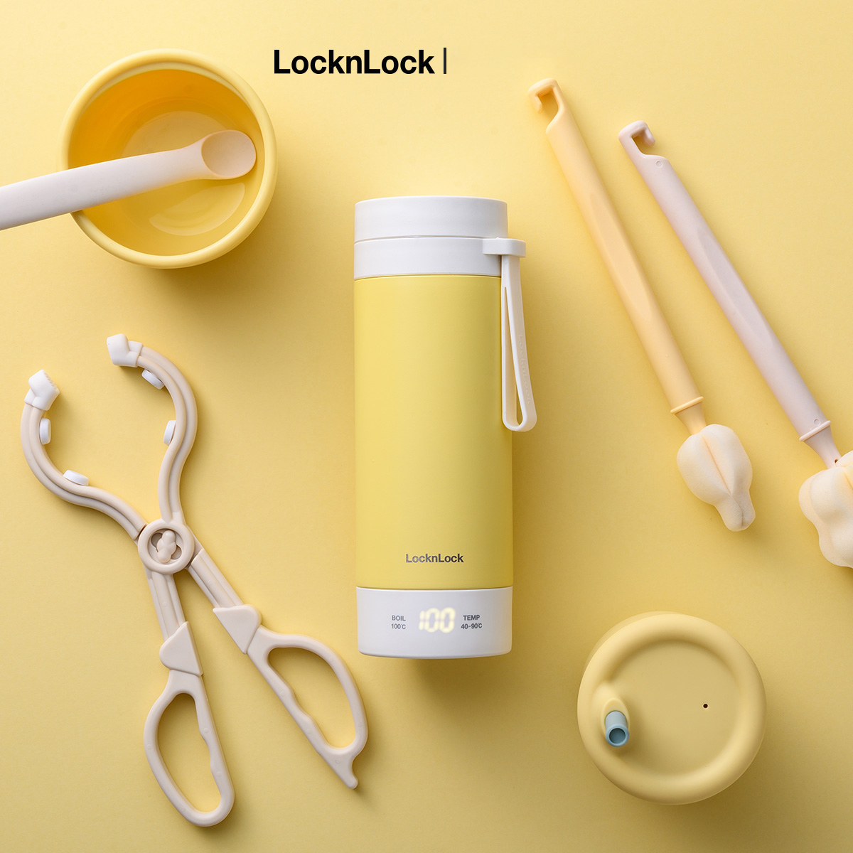 Bình đun giữ nhiệt Locknlock Heating tumbler EJC723IVY - 220-240V, 50-60Hz, 300W - Dung tích 300ml