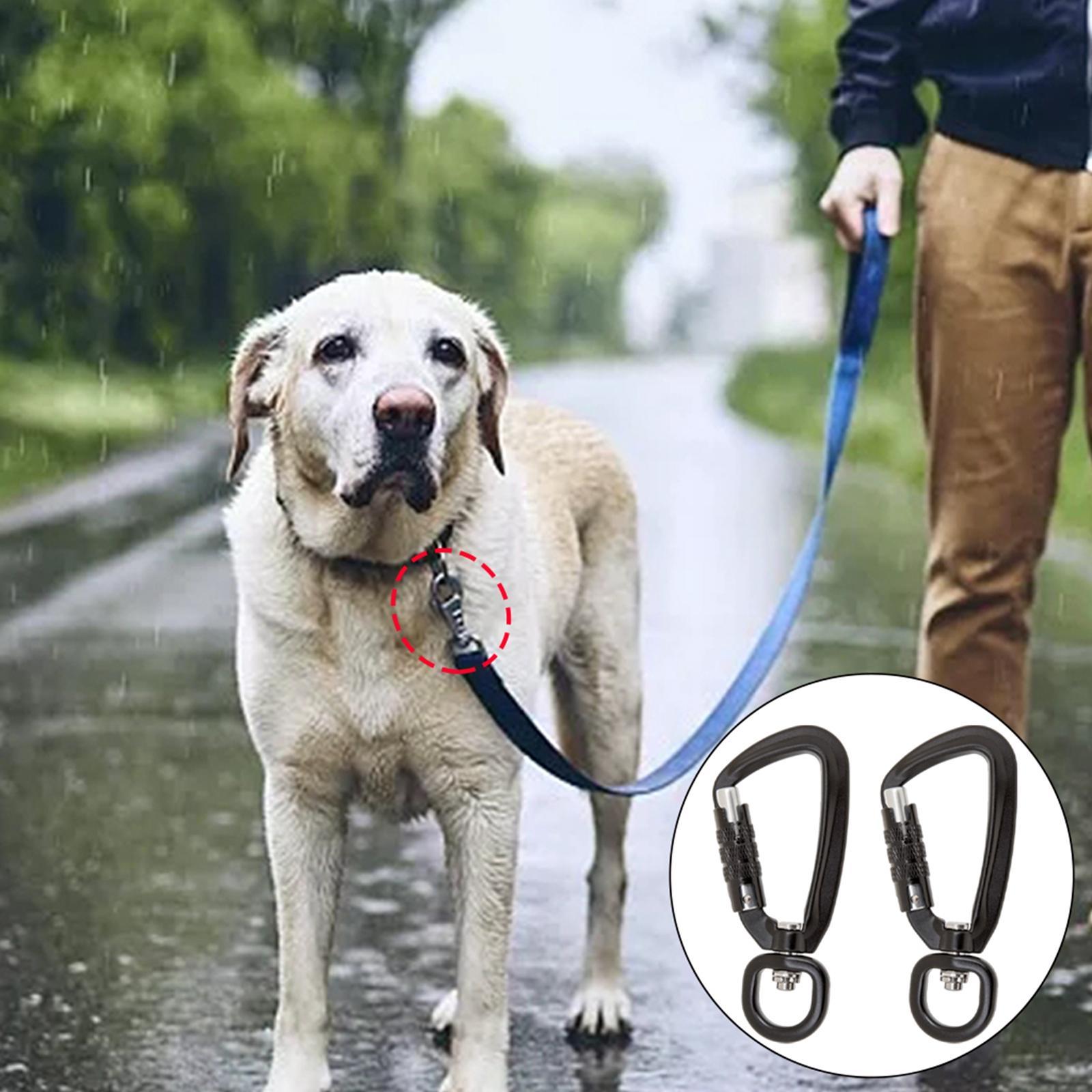 4X 2 Pack Heavy Duty Auto Locking Carabiner Clips Twist Lock Large Size