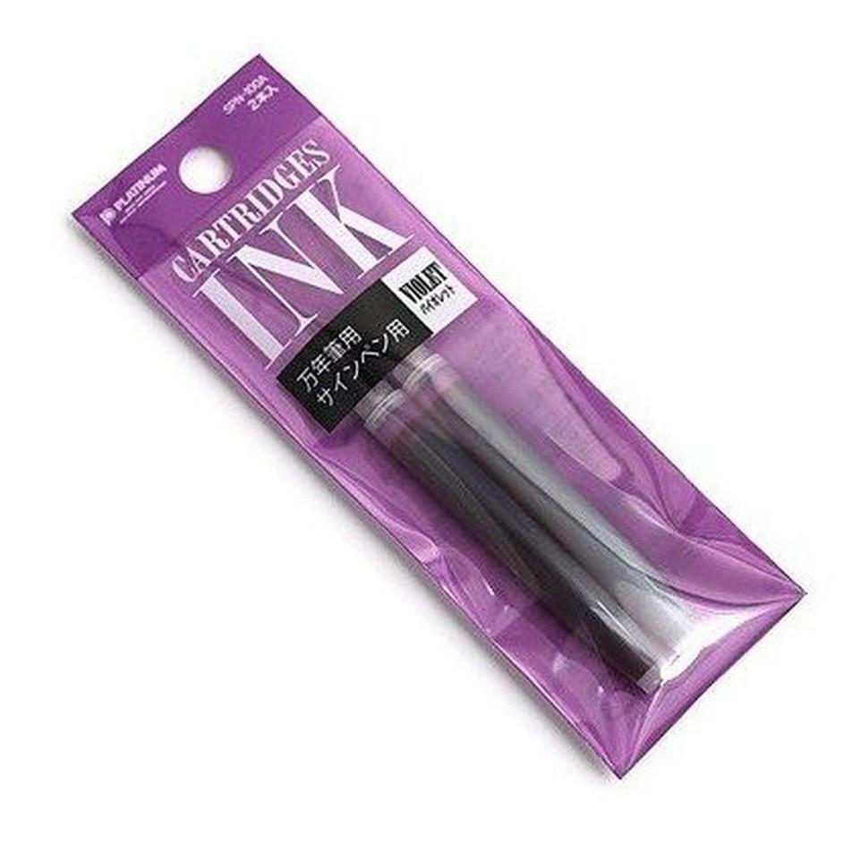 Ống mực bút máy Nhật Bản Pratinum Preppy INK - Tím (2ống/túi)