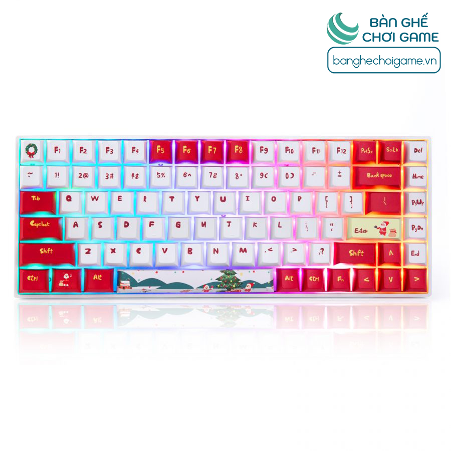 Bộ keycap bàn phím cơ Newmen Christmas PBT Dye-sub 123 keys - hàng chính hãng