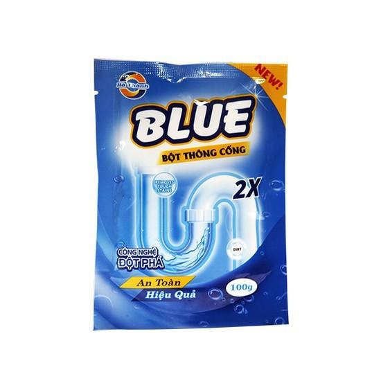 Bột thông cống, khử mùi, khử vi khuẩn Blue 100g