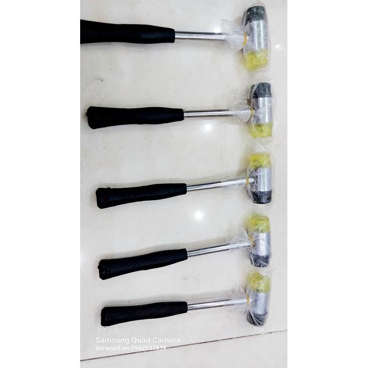 Búa Cao Su Cán Kim Loại 2 Đầu Đường kính 25mm,30mm,35mm,40mm Dụng cụ làm thủ công,đồ da,túi