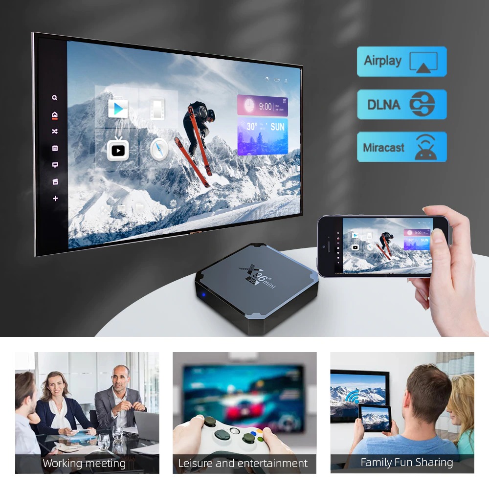 x96 mini 5G có điều khiển giọng nói tiếng việt bluetooth wifi 2 băng tần kép Ram 2G Rom 16G cài sẵn các ứng dụng giải trí miễn phí