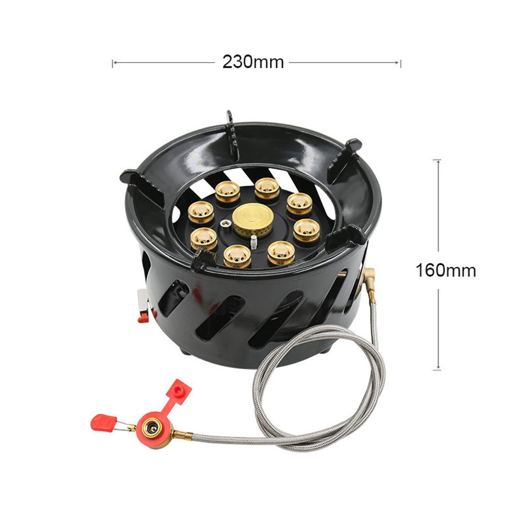 9-Core Camping Stove 19800W High-Power Gases Burner Stove Backpacking Stove Windproof with Adjustable Gases Valve for Outdoor Cooking Camping Picnic Hiking