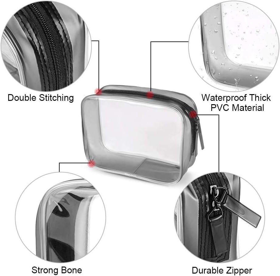 Bộ 4 túi mỹ phẩm trong suốt, bộ du lịch đa chức năng PVC cho túi mỹ phẩm chống thấm nước