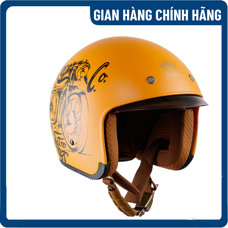 Nón bảo hiểm 3/4 (Openface) M139 Tem V7 Vàng