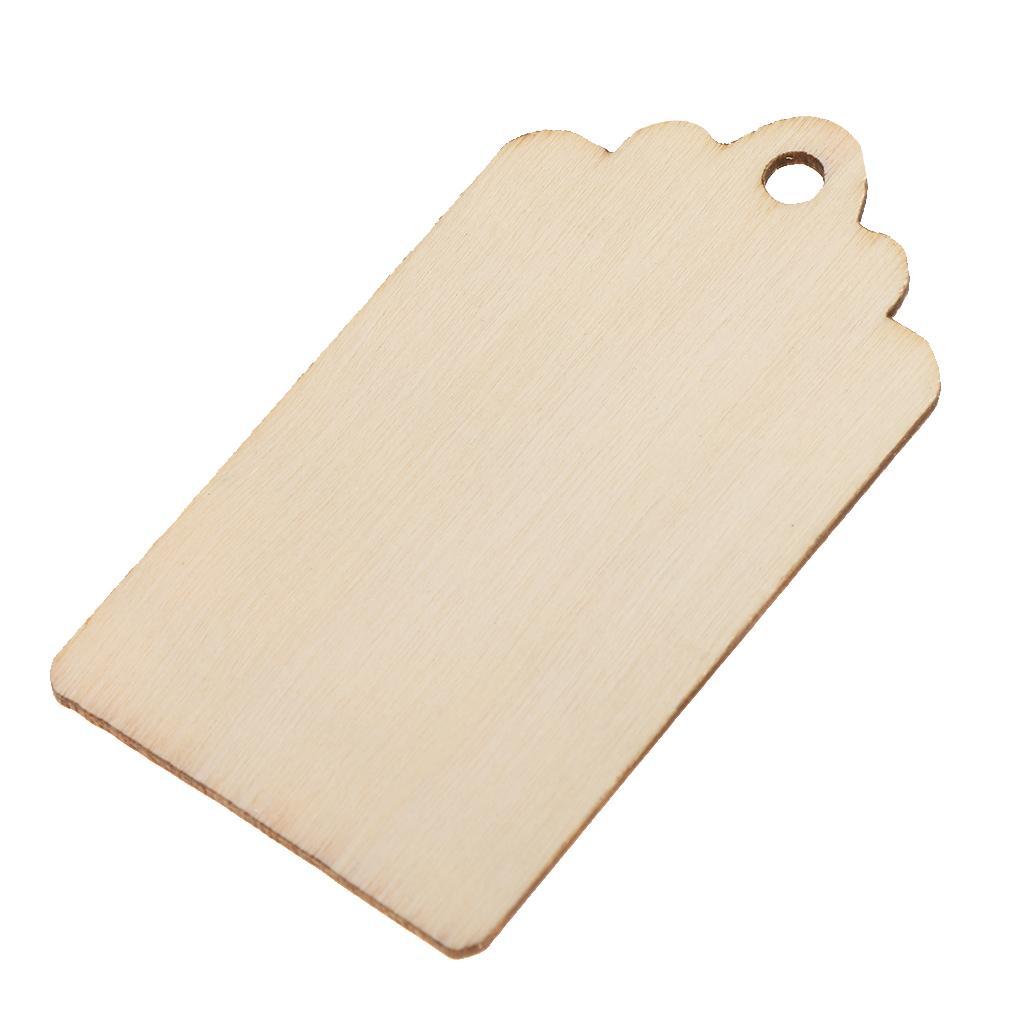 10Pieces Unfinished Wood Tags Wooden Gift Tags With 1 Bag Dried Flowers