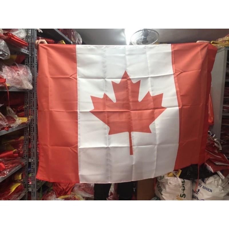 Quốc kỳ Canada in thẩm thấu 1 lớp vải 1x1,5m