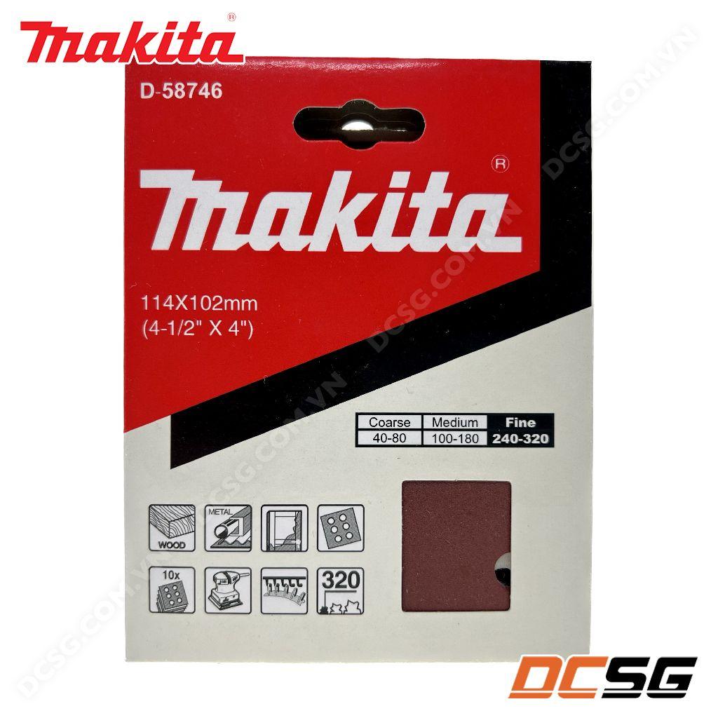 Giấy chà nhám đế lông 114x102mm cho máy DBO480/ DBO482 Makita | DCSG