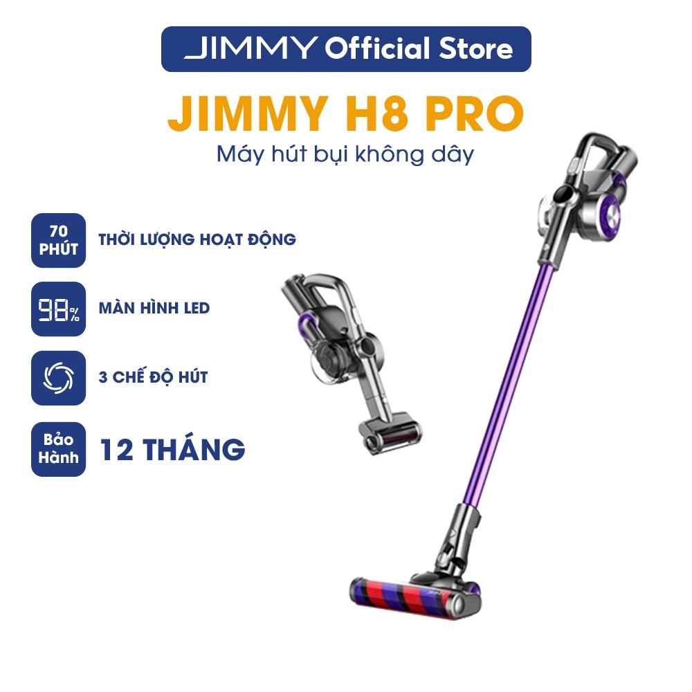 Máy Hút Bụi Không Dây JIMMY H8 Pro Màn Hình Led Lực Hút Mạnh Nhẹ Thời Gian Sử Dụng Dài Bền -Hàng Chính Hãng