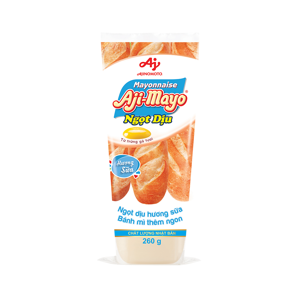 Combo 2 Tuýp Xốt Mayonnaise Aji-mayo® Vị Ngọt Dịu 260g/Tuýp